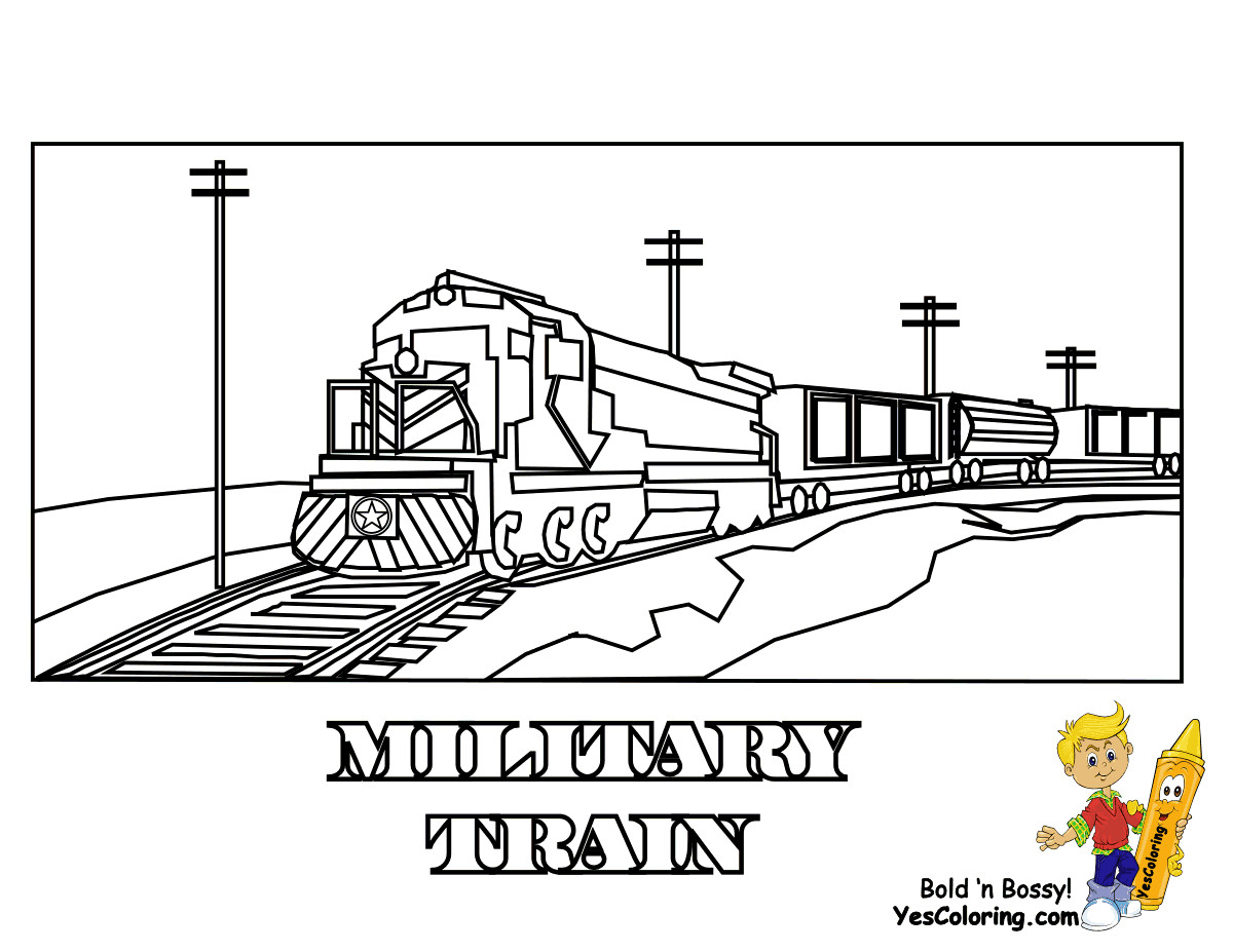 Train Coloring Pages For Kids
 Ironhorse Army Train Coloring Pages YESCOLORING