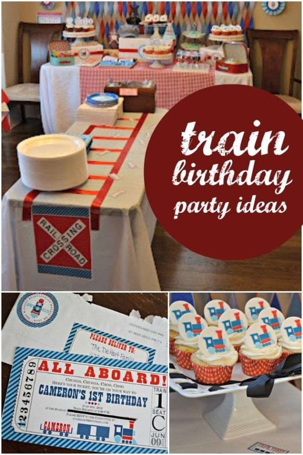 Trains Birthday Party Ideas
 A Boy s Train Themed Birthday Party