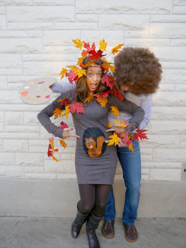 Tree Costumes DIY
 Bob Ross Couples Costume C R A F T