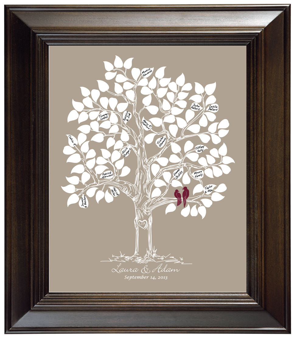 Tree For Wedding Guest Book
 Personalized Wedding Gift Wedding Guestbook Alternative
