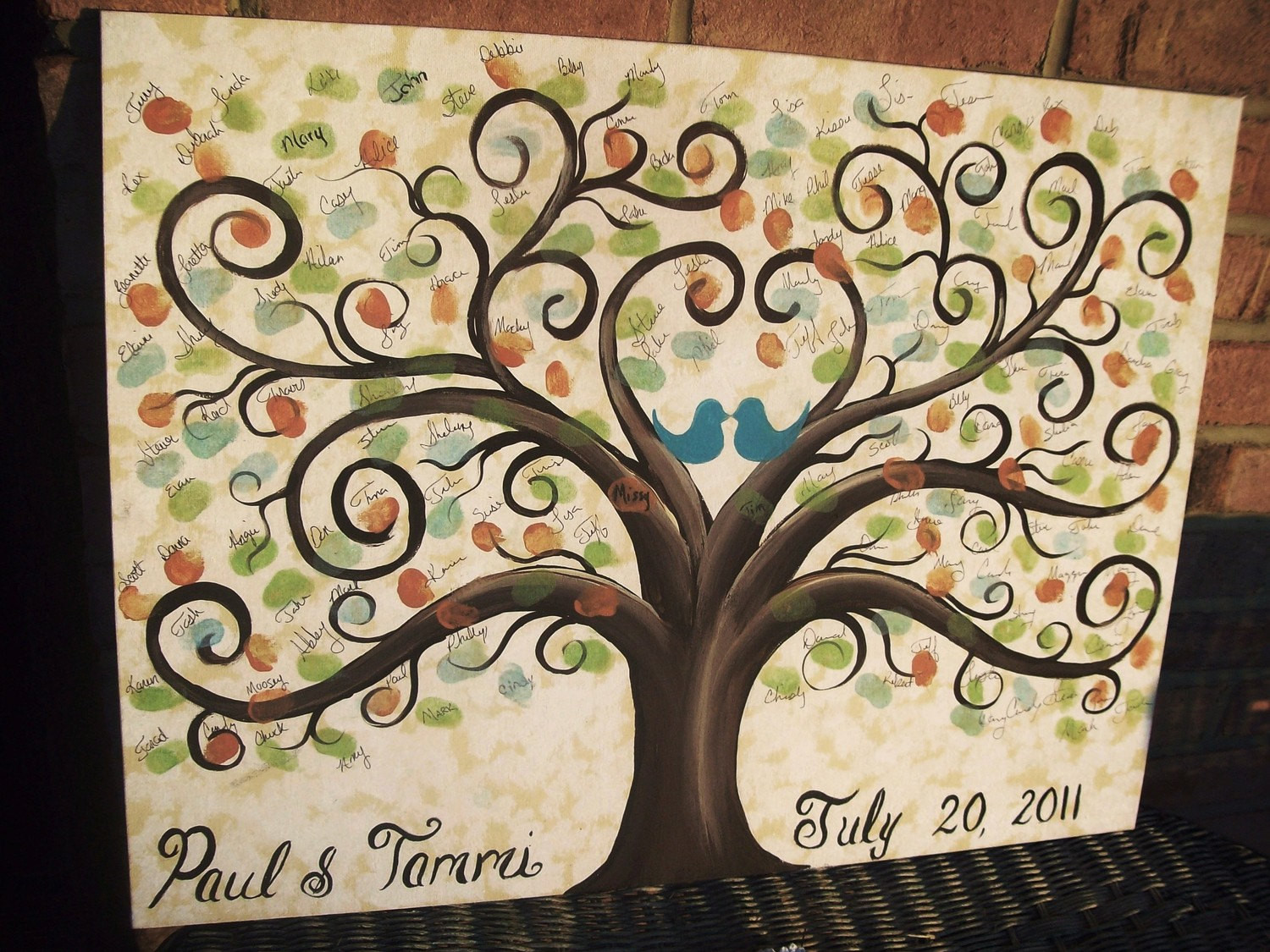 Tree For Wedding Guest Book
 Wedding guest book thumbprint tree 22 x 28