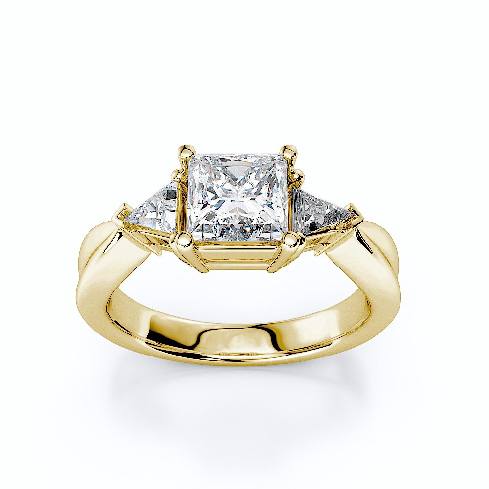 Trillion Diamond Engagement Ring
 Three Stone Trillion Cut Diamond Engagement Ring