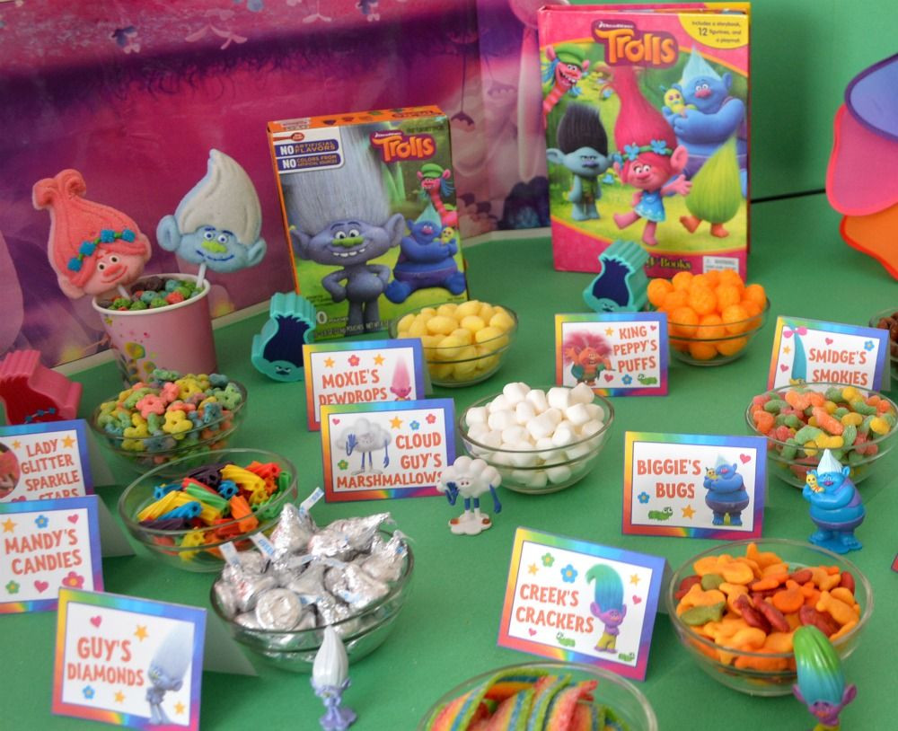 Trolls Party Food Ideas
 Trolls Party Snack Bar Kenz s 5th Trolls