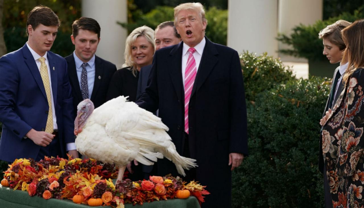Trump Thanksgiving Turkey
 Trump jokes about killing Obama s Thanksgiving turkeys