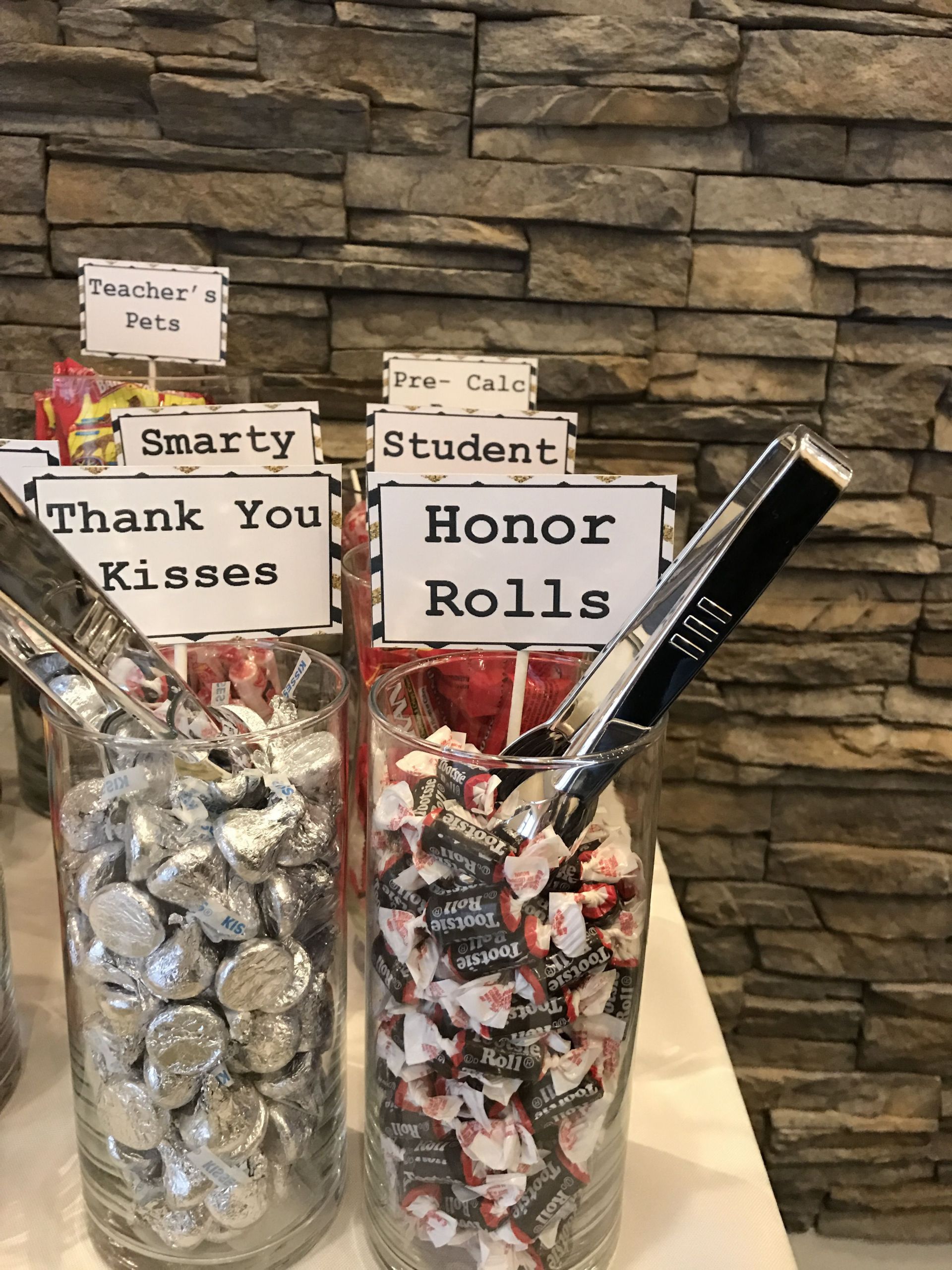 Trunk Party Food Ideas
 College graduation themed candy bar