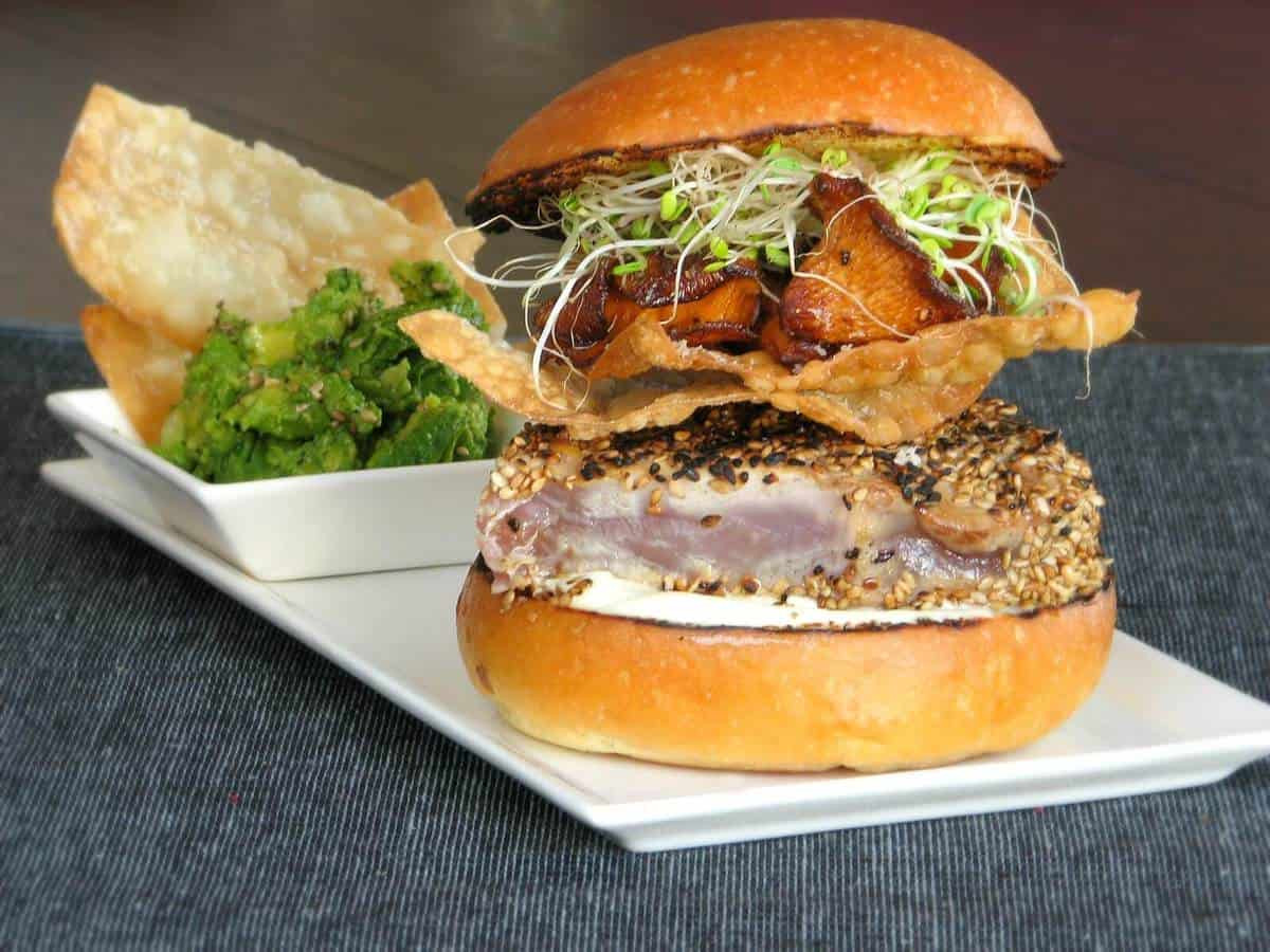 Tuna Steak Sandwiches
 Seared Ahi Tuna Burger with Crispy Wontons