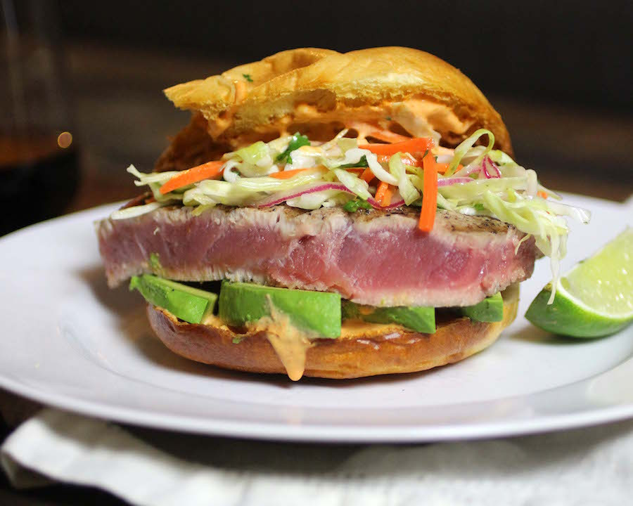 Tuna Steak Sandwiches
 Ahi Tuna Burger with Sriracha Mayo & Asian Coleslaw