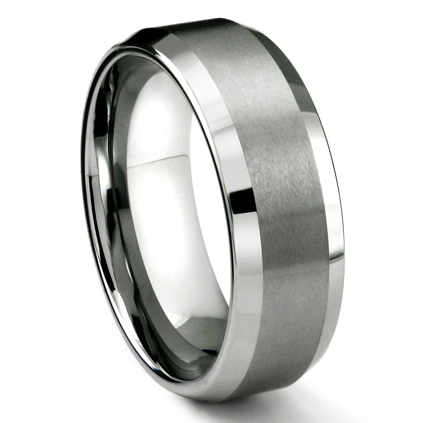 Tungsten Carbide Wedding Ring
 RASORET Tungsten Carbide Ring in fort Fit and Satin Finish