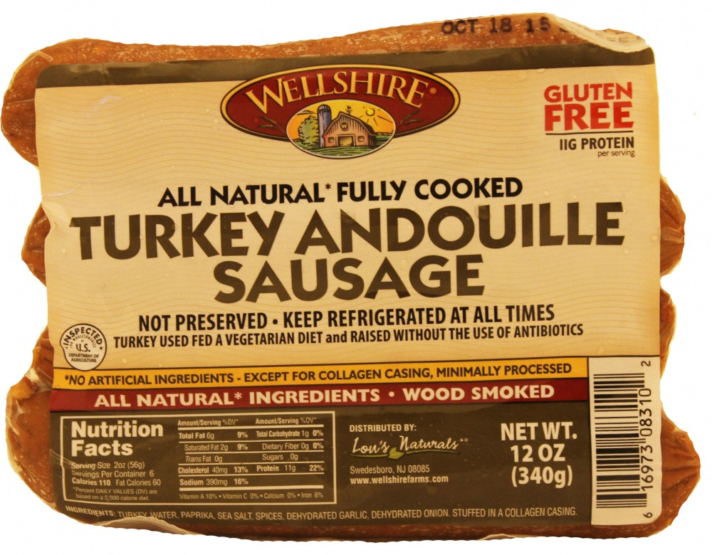 Turkey Andouille Sausage
 Allergens in Foods Gluten Free Diet