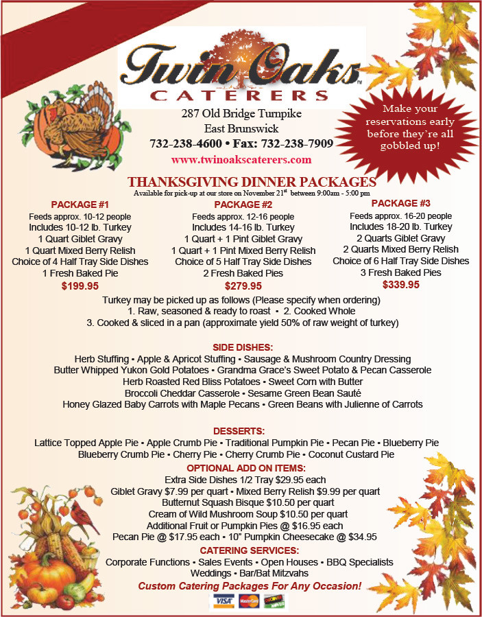 Turkey Prices For Thanksgiving 2020
 2018 Thanksgiving Menu and Dinner Packages Catering for