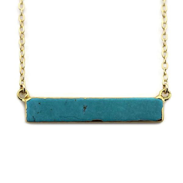 Turquoise Bar Necklace
 TURQUOISE BAR NECKLACE – The Urban Smith