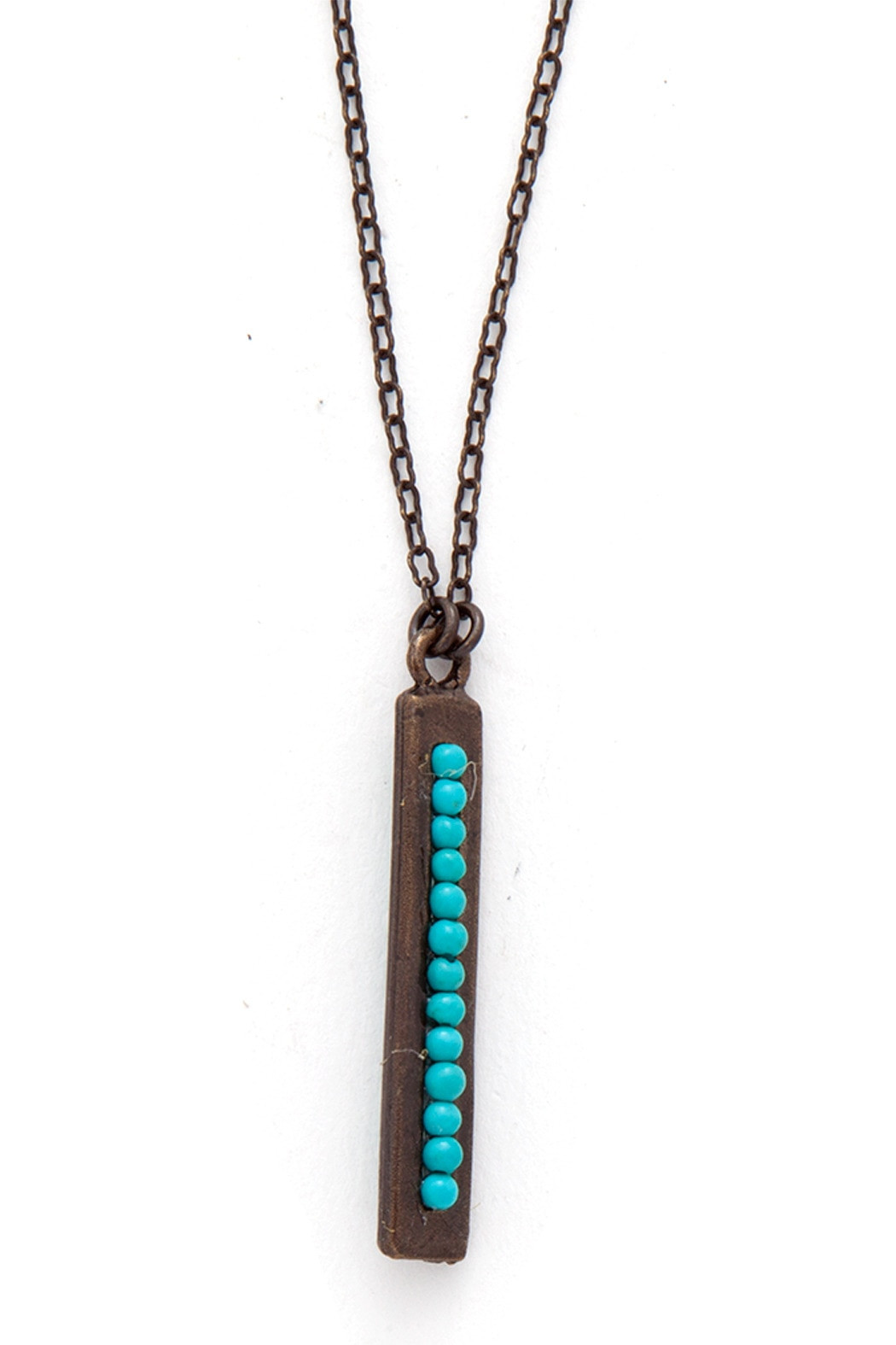 Turquoise Bar Necklace
 Rebel Designs Turquoise Bar Necklace from California by