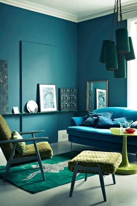 Turquoise Color Scheme Living Room
 24 Rooms in Blue MessageNote