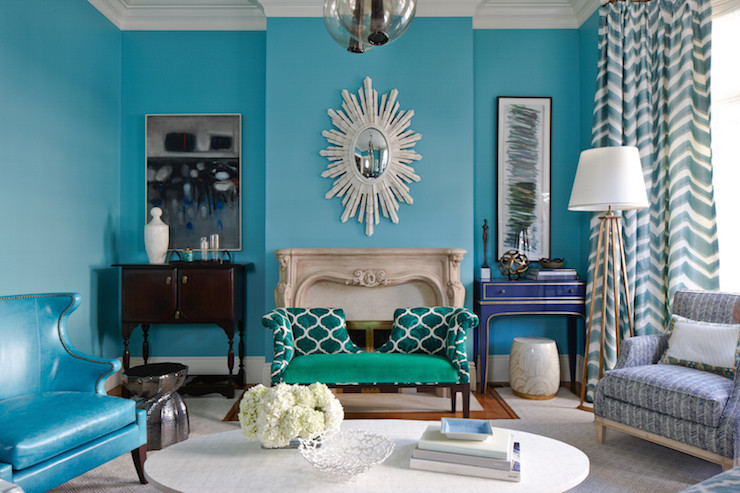 Turquoise Living Room Decor
 Turquoise Living Room Eclectic Living Room Massucco