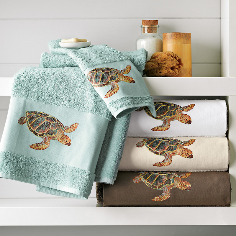 Turtle Bathroom Decor
 Sea Turtle Towels