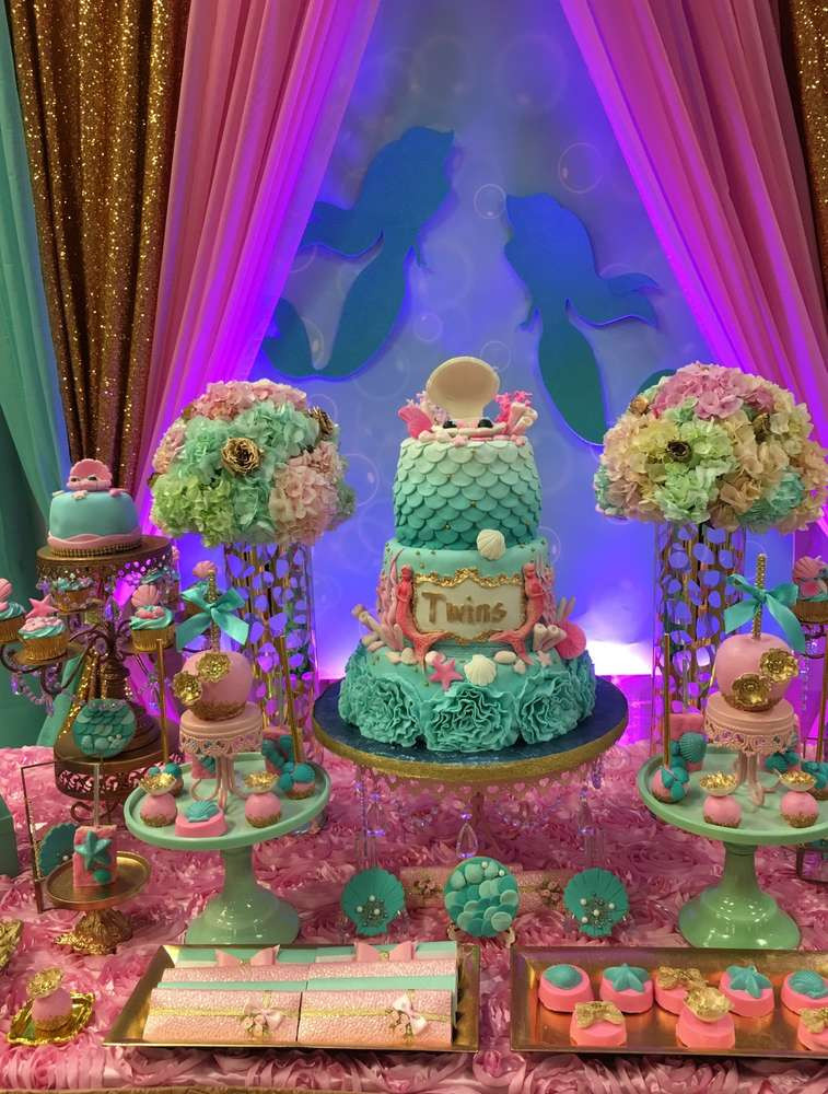 Twins Birthday Party Ideas
 Twins Under the Sea Mermaid Party Birthday Party Ideas