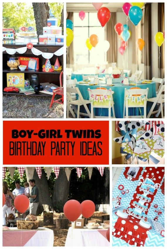 Twins Birthday Party Ideas
 Boy Girl Twins Birthday Party Ideas by Double the Fun