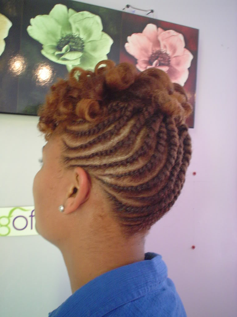 Twisted Updo Hairstyles African American
 Natural hair flat twist updo thirstyroots Black