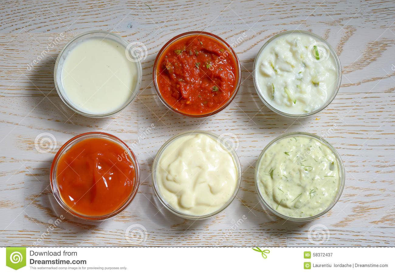 Types Of Sauces
 Different types of sauces stock image Image of assortment