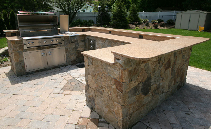 U Shaped Outdoor Kitchen
 Custom Built Outdoor Kitchens 2008 U Shape