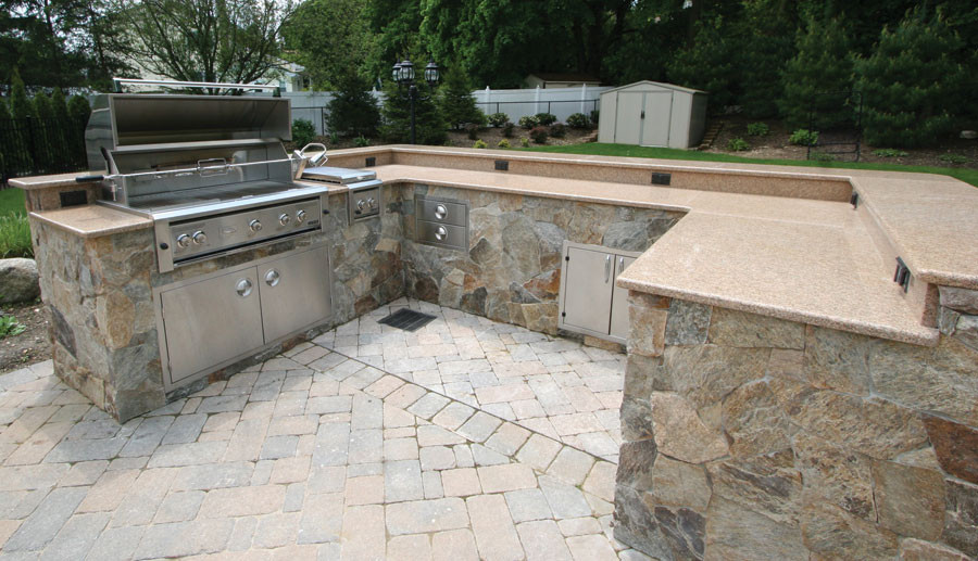 U Shaped Outdoor Kitchen
 Custom Built Outdoor Kitchens 2008 U Shape