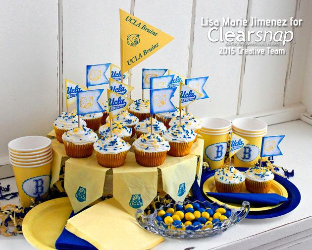 Ucla Graduation Party Ideas
 UCLA Bruins Cupcake Display