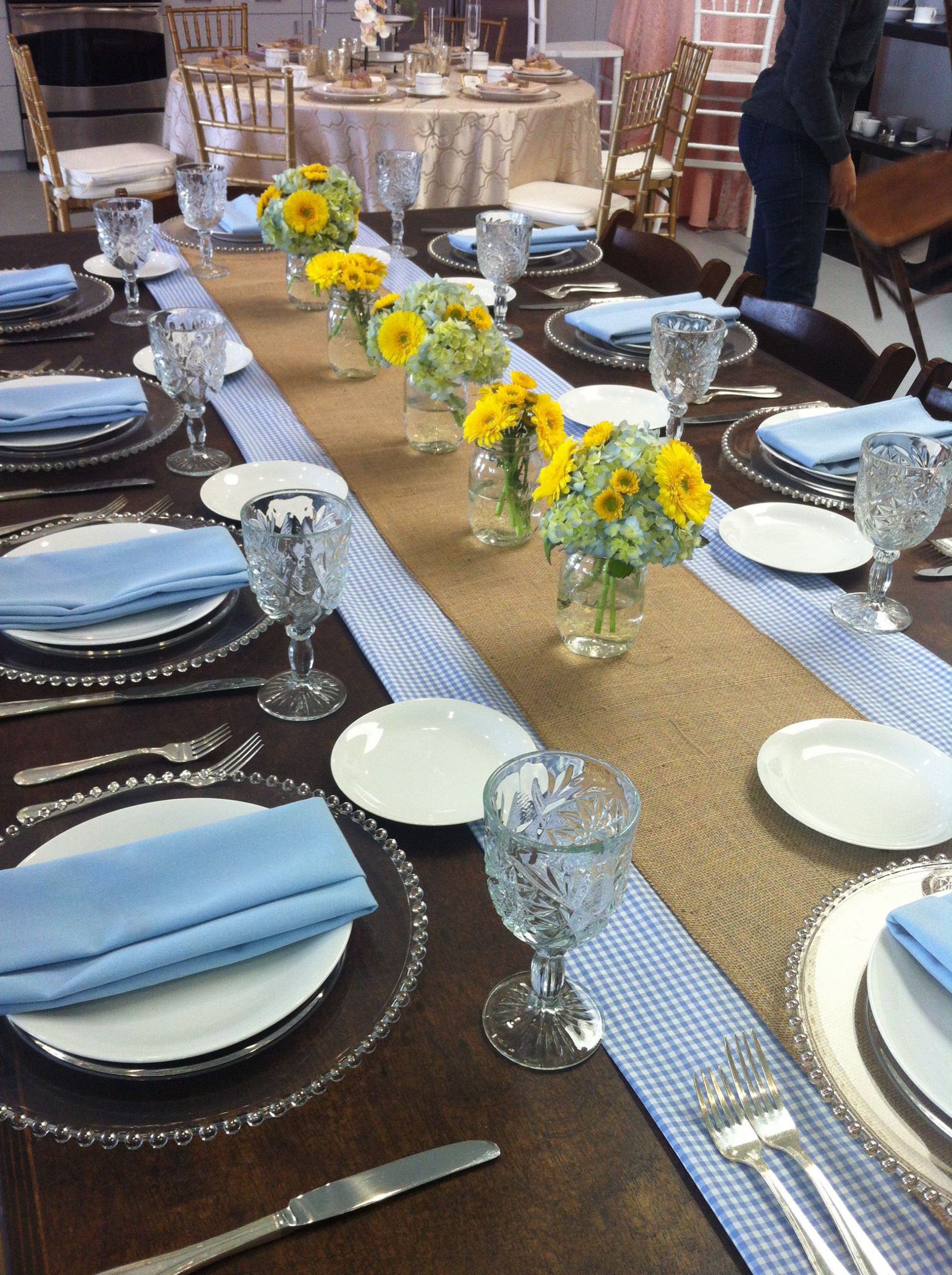 Ucla Graduation Party Ideas
 Yellow and Baby Blue UCLA Vintage Table Decor