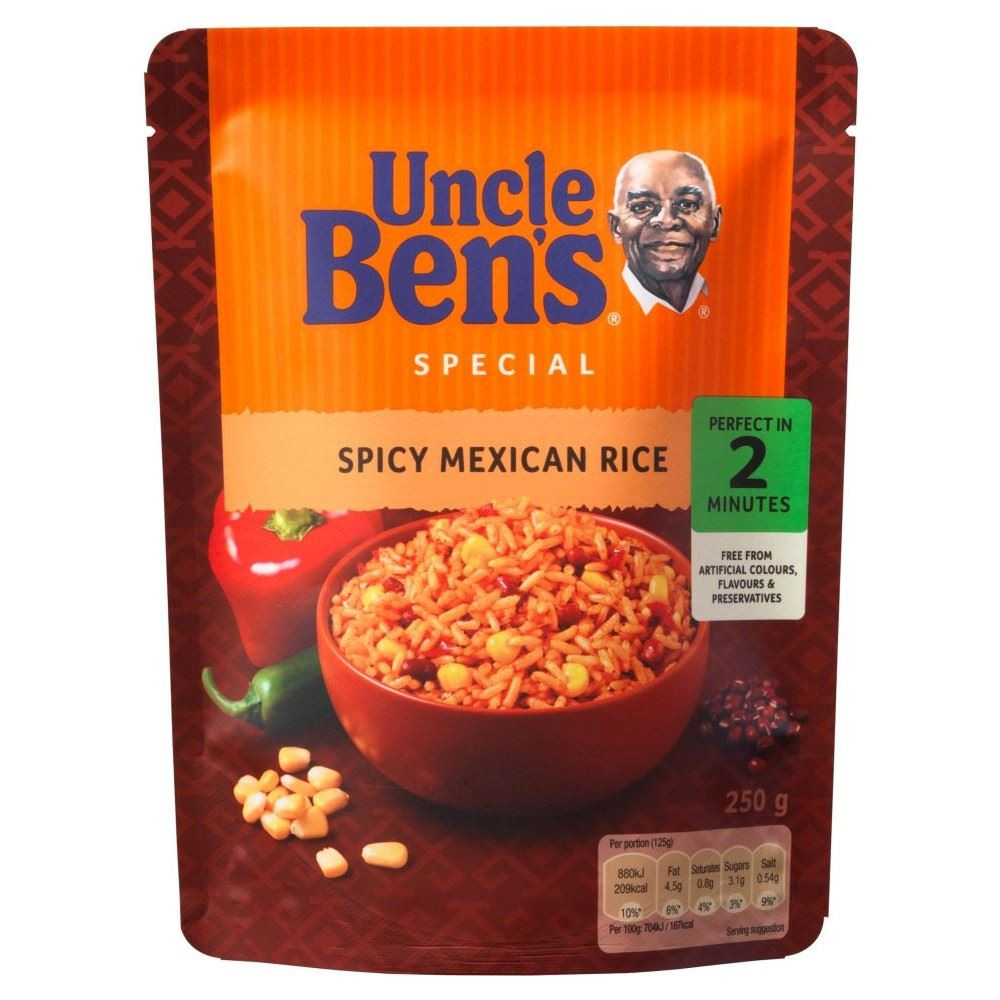 Uncle Ben'S Mexican Rice
 Uncle Ben s Special Spicy Mexican Rice 250g
