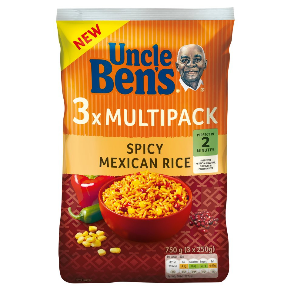 Uncle Ben'S Mexican Rice
 Uncle Bens Express Rice Spicy Mexican 250g Centra