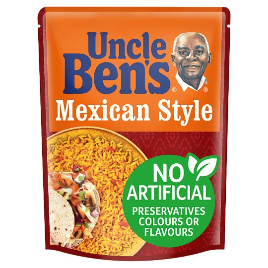 Uncle Ben'S Mexican Rice
 Uncle Bens Microwave Mexican Style Rice 250G Tesco Groceries