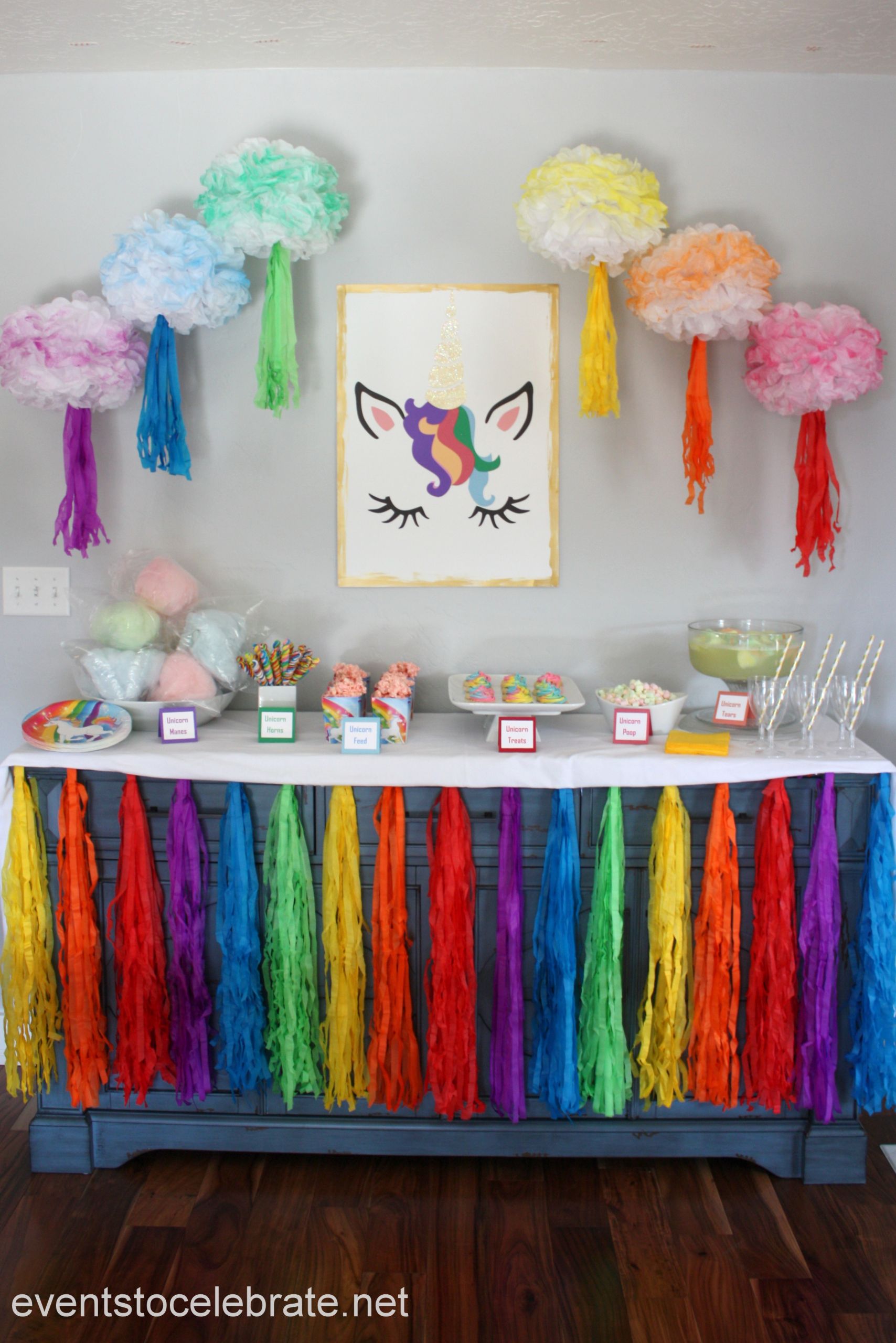 Unicorn Birthday Party Decorations Ideas
 Unicorn Party Decorations and Food