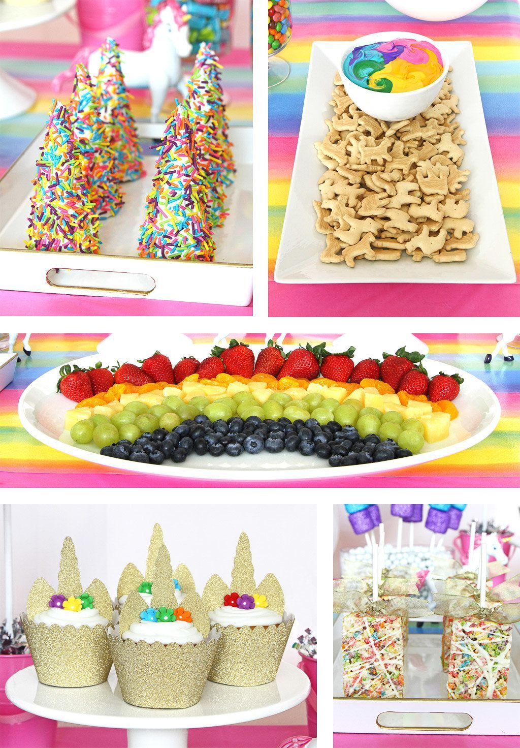 Unicorn Food Party Favor Ideas
 Unicorn and Rainbows Party Foods