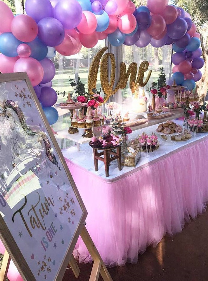 Unicorn Party Centerpiece Ideas
 Magical Unicorn First Birthday Party Birthday Party