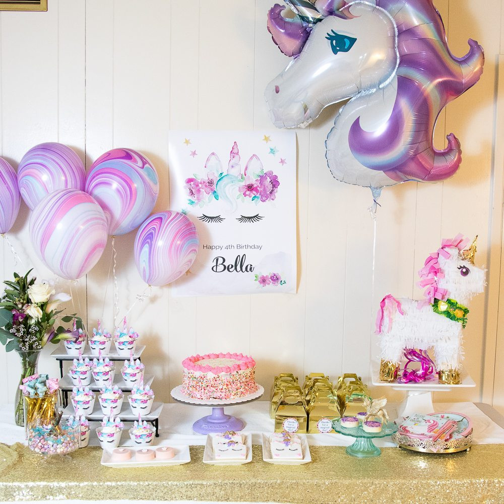 Unicorn Party Centerpiece Ideas
 Sparkling Unicorn Party Supplies and Inspiration TINSELBOX