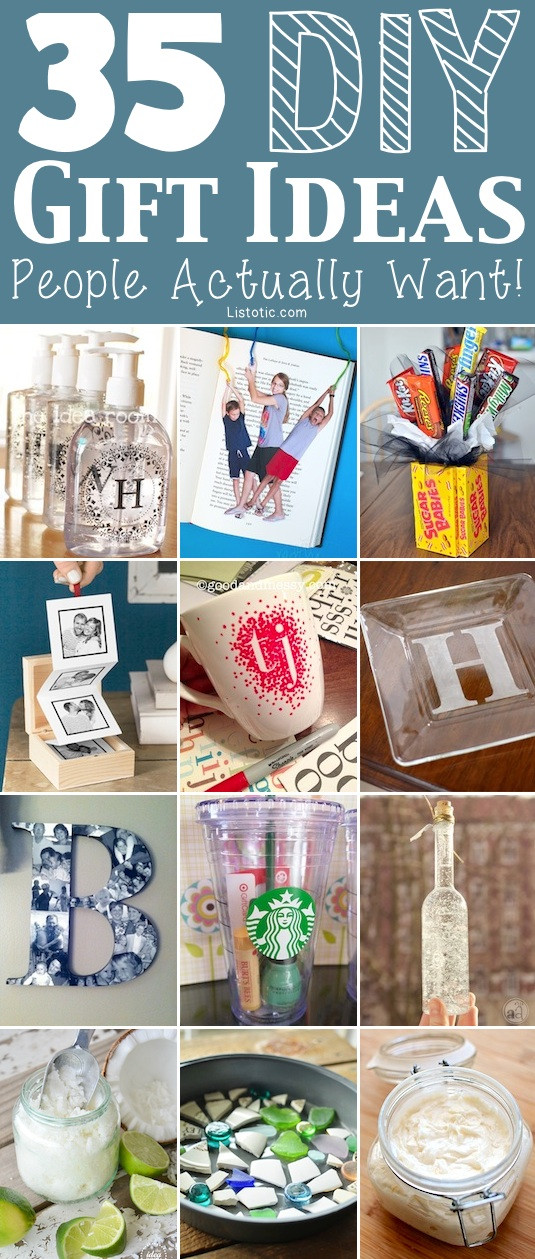 Unique DIY Gifts
 35 Easy DIY Gift Ideas People Actually Want for