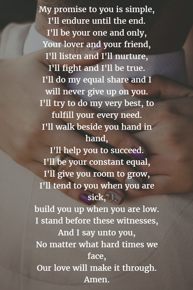 Unique Wedding Vows Examples
 Wedding Vows 22 Examples About How to Write Personalized