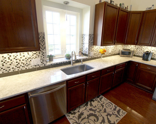 Update Kitchen Countertops
 Kitchen Update with Gray Quartz Countertops and Tile