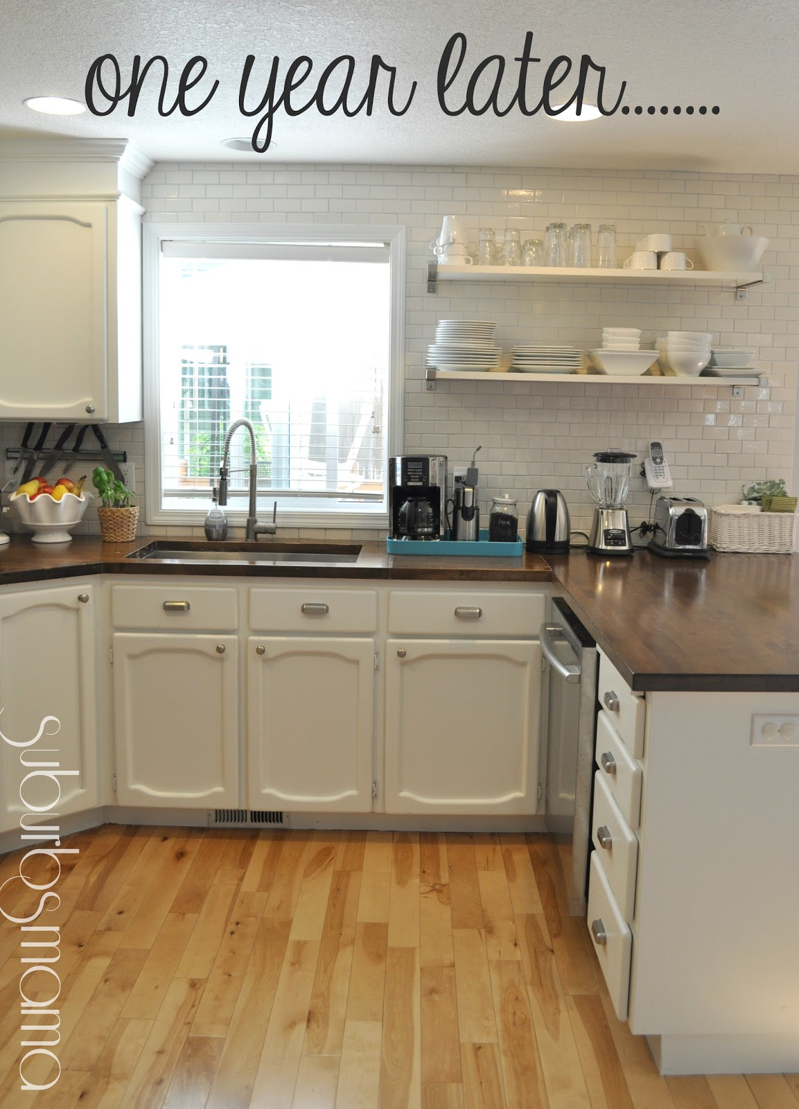 Update Kitchen Countertops
 Suburbs Mama Kitchen Update e Year Later white