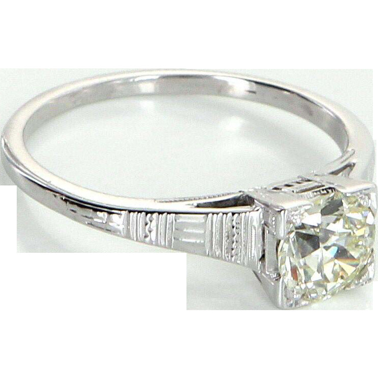 Used Diamond Engagement Rings
 Vintage Art Deco 0 85ct Diamond Engagement Ring Pre Owned