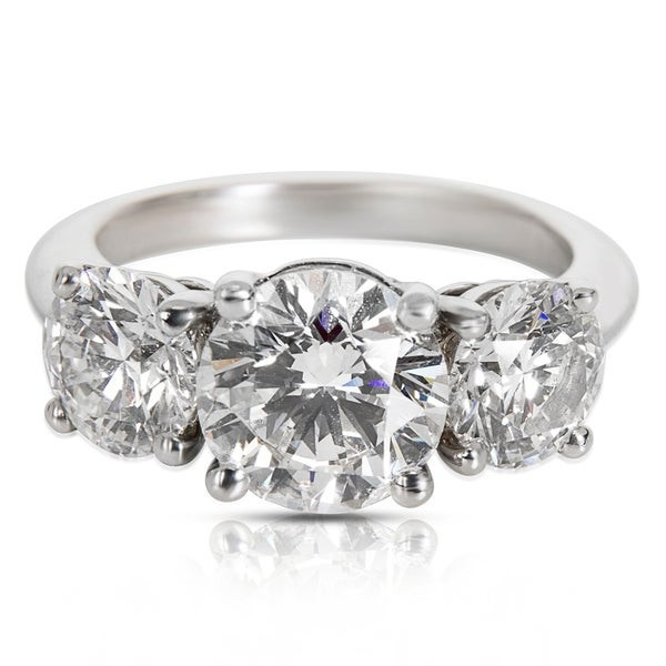 Used Diamond Engagement Rings
 Shop Pre Owned Tiffany & Co Three Stone Round Cut Diamond