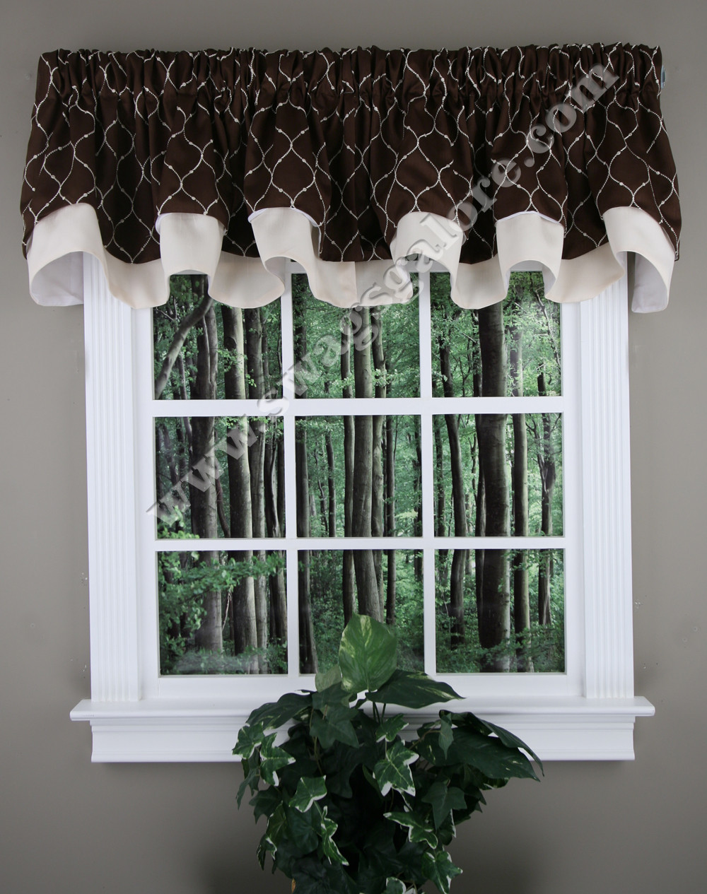 Valance Curtains For Kitchen
 Bleeker Embroidered Layered Scalloped Curtain Valance