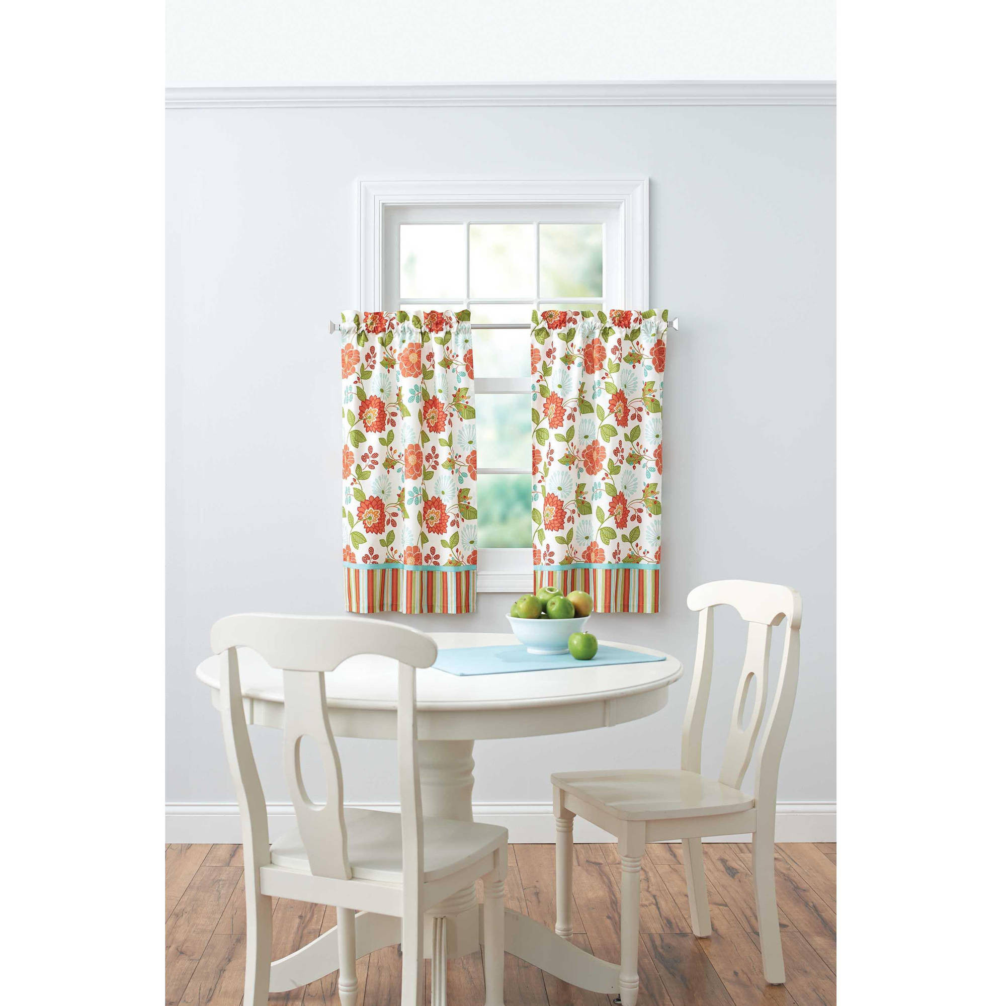 Valance Curtains For Kitchen
 Better Homes and Gardens Jacobean Stripe Kitchen Curtains