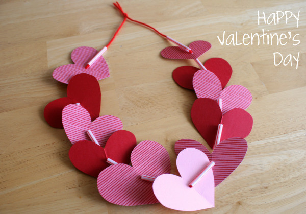Valentine Art And Crafts For Preschool
 Preschool Crafts for Kids Valentine s Day Heart Necklace