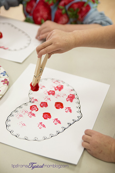 Valentine Art And Crafts For Preschool
 Valentine Pom Pom Painting for Preschoolers