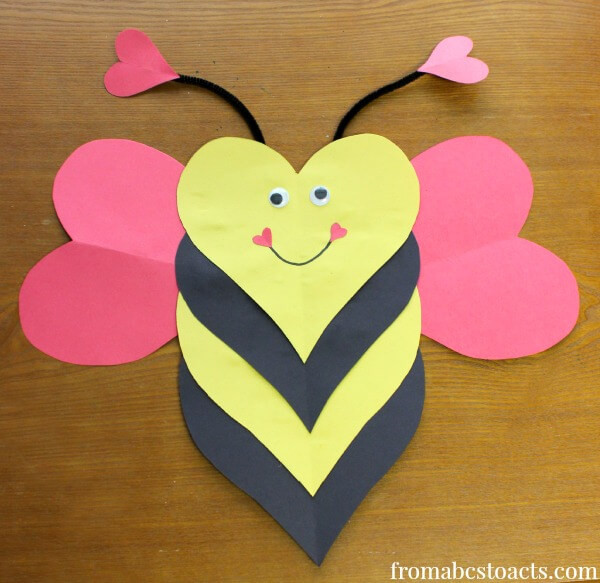 Valentine Arts And Crafts For Kids
 Bee Mine Valentine Heart Craft for Kids