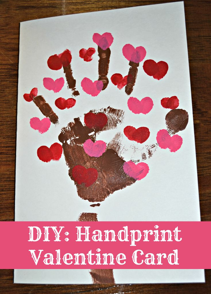 Valentine Cards Craft For Preschool
 DIY Handprint Valentine s Day Card