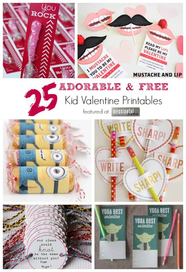 Valentine Class Gift Ideas
 25 Adorable Free Kid Valentine Printables