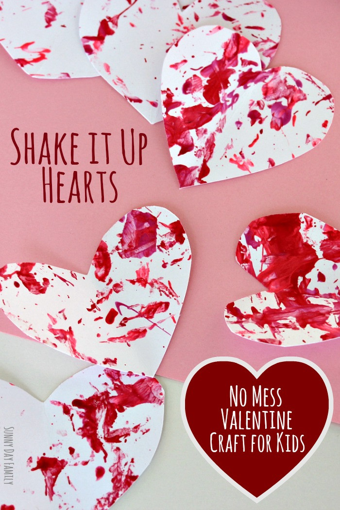 Valentine Crafts For Preschoolers To Make
 Shake It Up Hearts No Mess Valentine Craft for