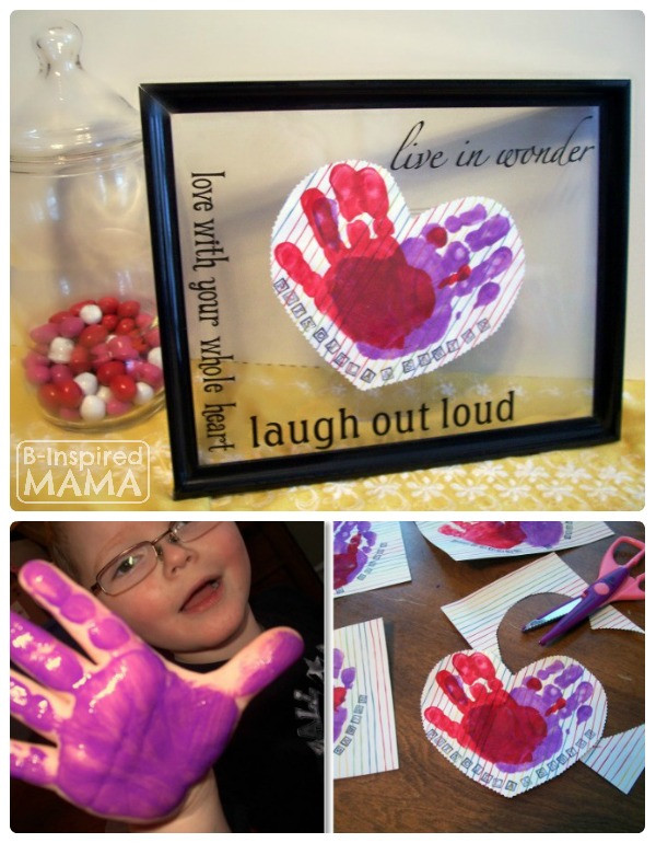 Valentine Crafts For Preschoolers To Make
 Preschool Valentines Craft Handprint Heart B InspiredMama