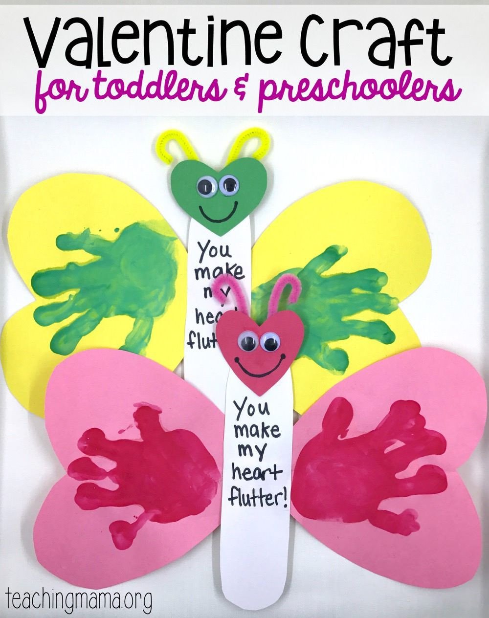 Valentine Crafts For Preschoolers To Make
 You Make My Heart Flutter Valentine Craft